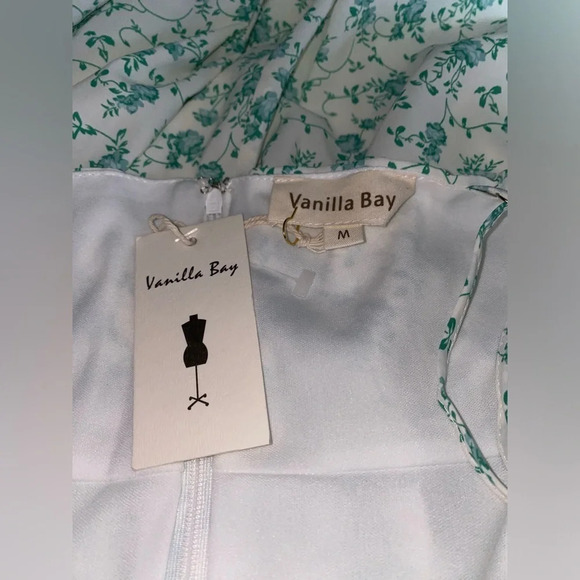 Vanilla Bay Coquette Maxi Dress Milkmaid Floral Ethereal Coconut Girl‎  Women M - Picture 3 of 12
